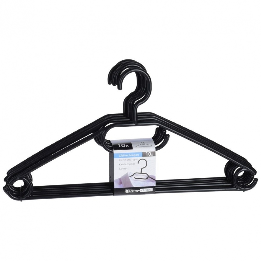 Wieszaki na ubrania czarne obrotowe 10 szt.