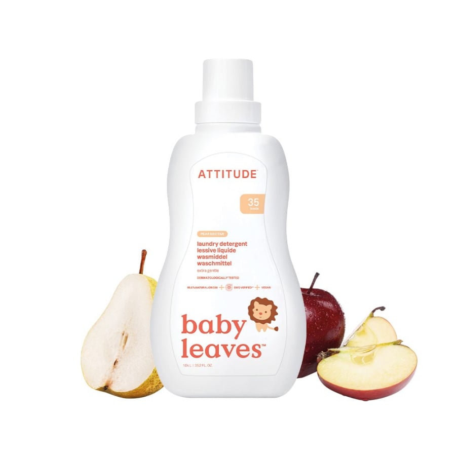 Attitude BABY LEAVES™, Płyn do prania ubranek dziecięcych o zapachu nektaru gruszkowego, 1050 ml