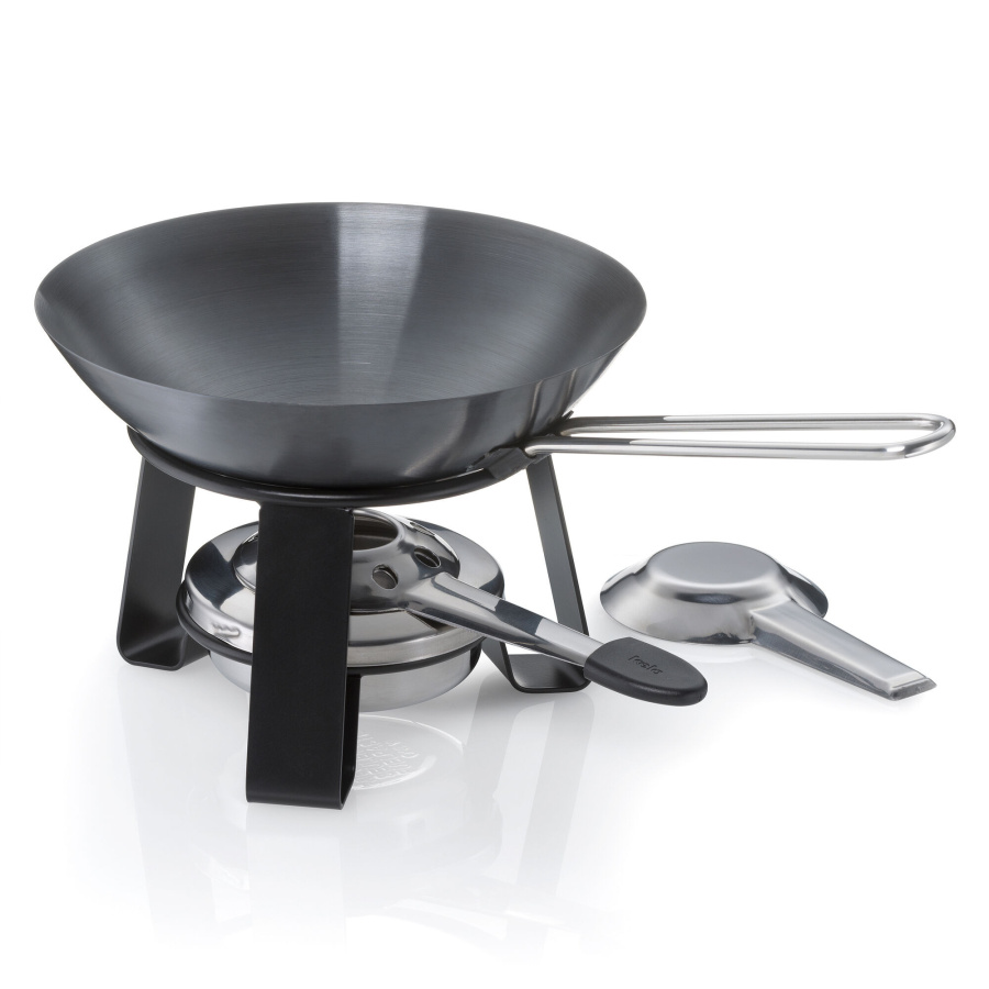 Mini-wok z podgrzewaczem, stal, śred. 18 cm