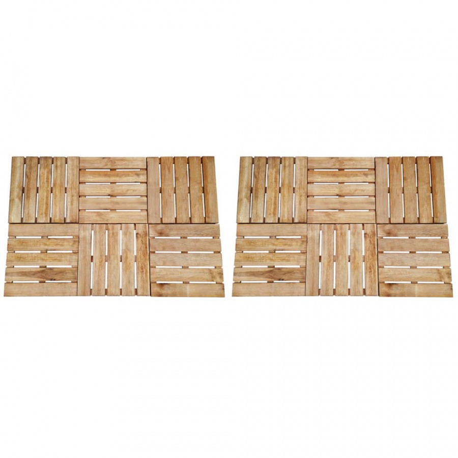 Płytki tarasowe, 12 szt., 50 x 50 cm, drewno FSC, brązowe