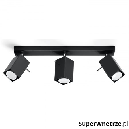 Plafon 8x45x15cm Sollux Lighting Merida3 czarny