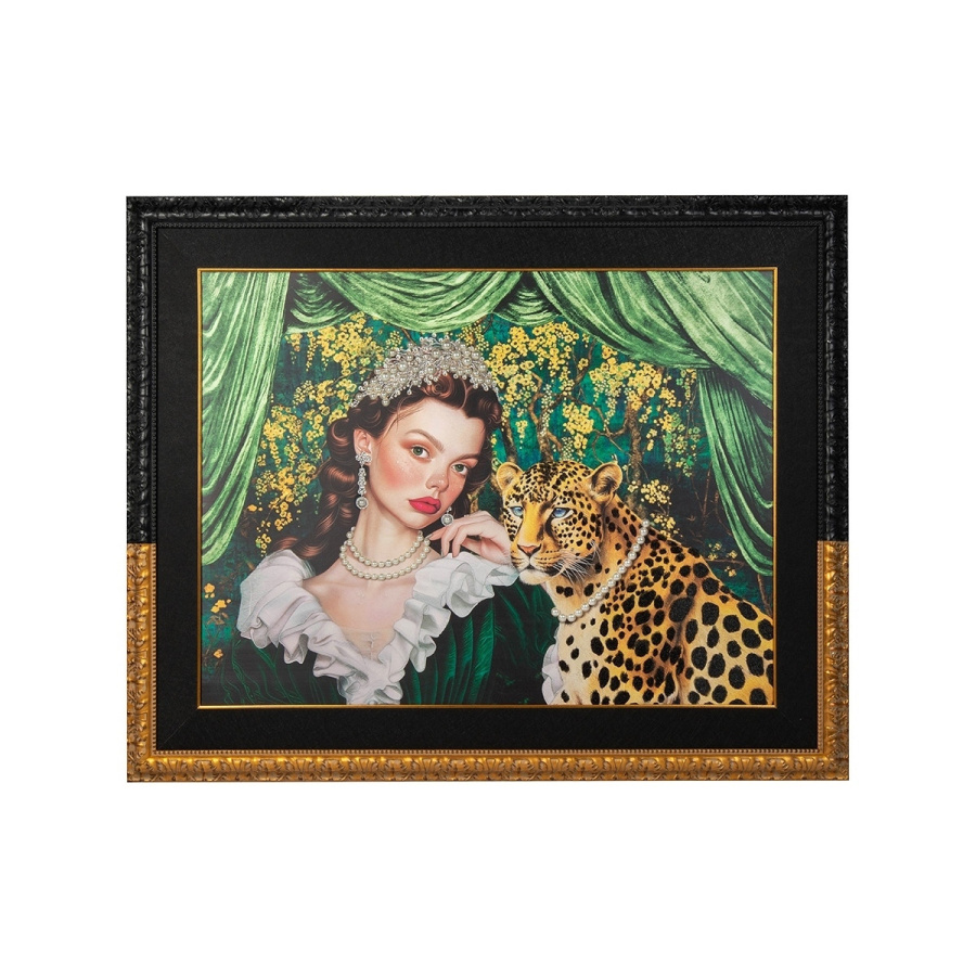 Obraz pearls leopard 150x120 cm