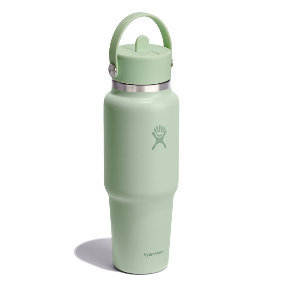 Hf-butelka 32oz wide flex straw travel bottle aloe