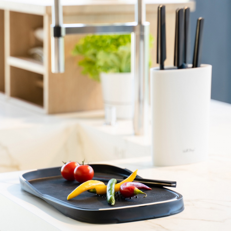 Dwustronna deska do krojenia Livio czarna 8364