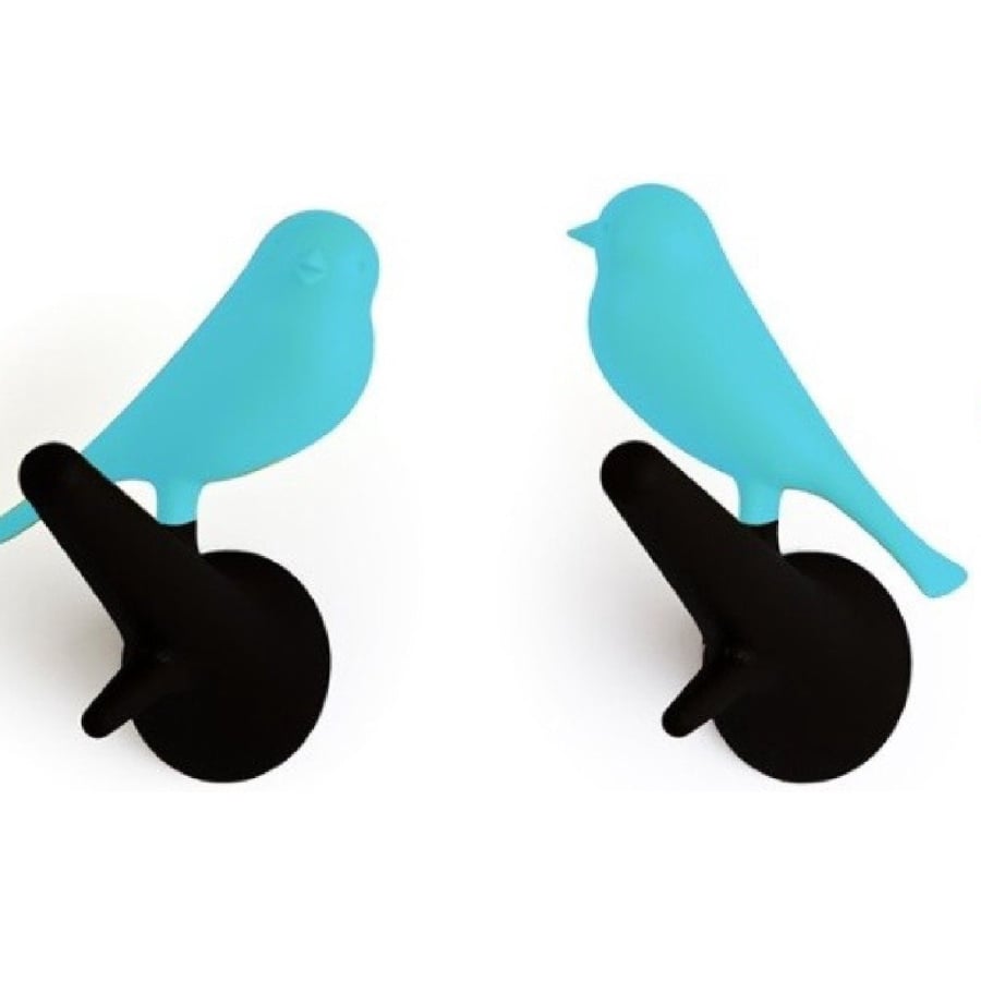 Wieszaki Ptaki niebieski/czarny 10067-BK-BU