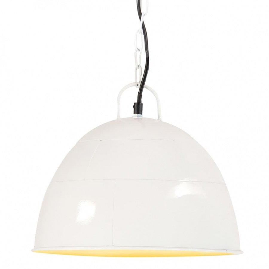 Industrialna lampa wisząca, 25 W, biała, okrągła, 31 cm, E27