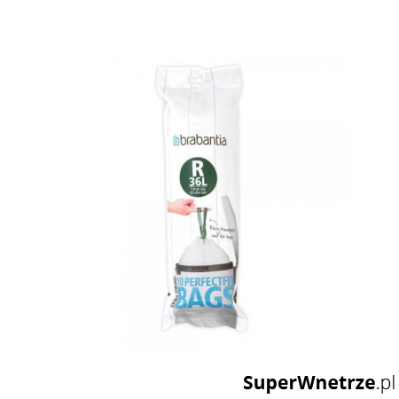 Worki na śmieci 36l 10 szt. Brabantia białe
