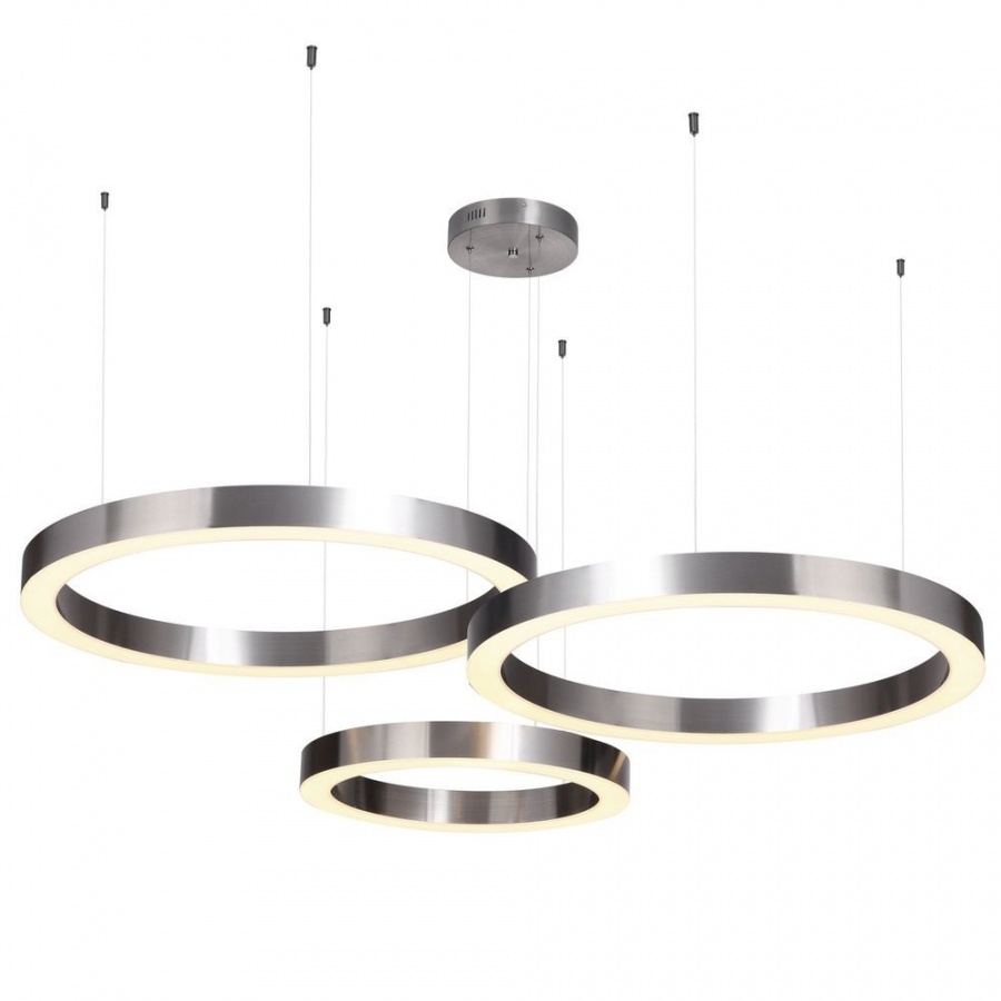 Lampa wisząca circle 40+60+60 led nikiel na 1 podsufitce