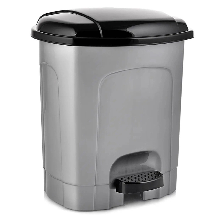 Kosz na śmieci z pedałem plastikowy szary 30 l