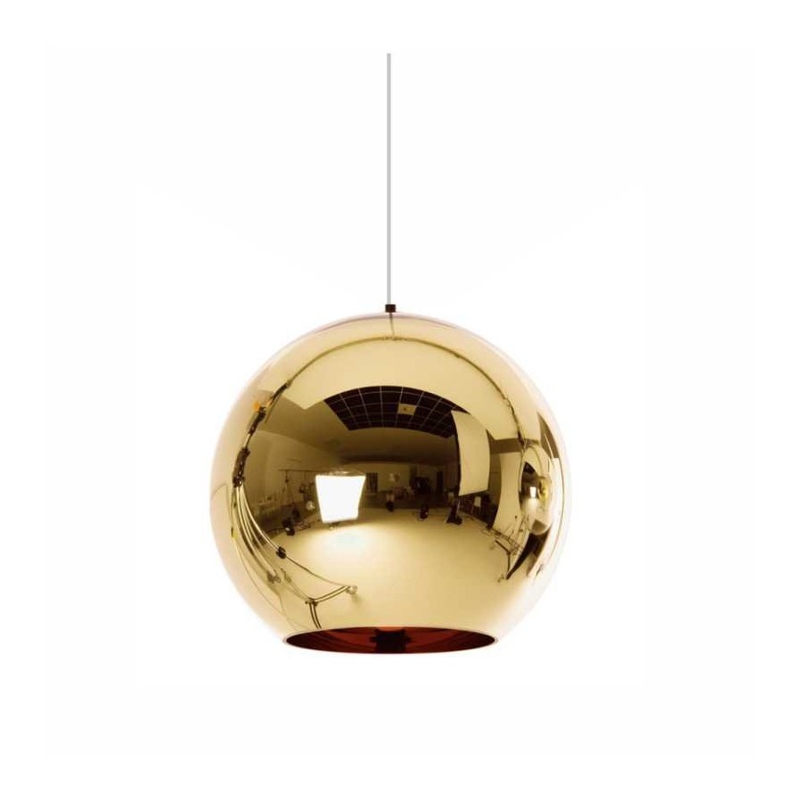 Lampa wisząca mirror glow - l złota 40 cm