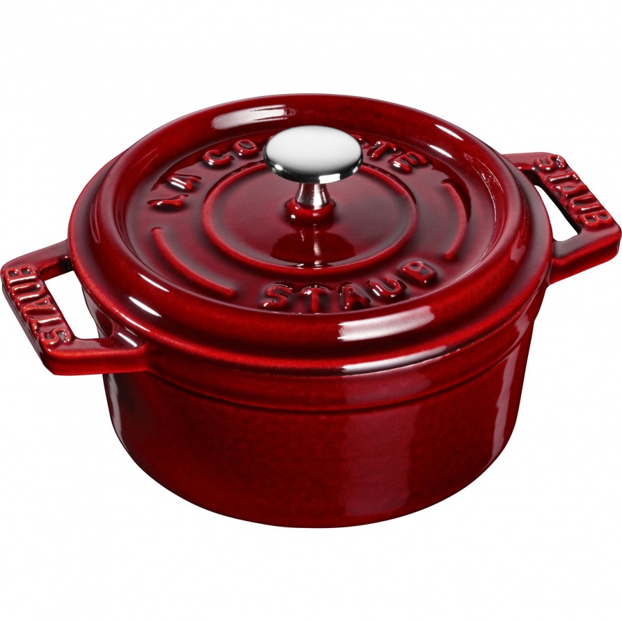 Mini garnek żeliwny okrągły Staub - 250 ml, Grenadynowy