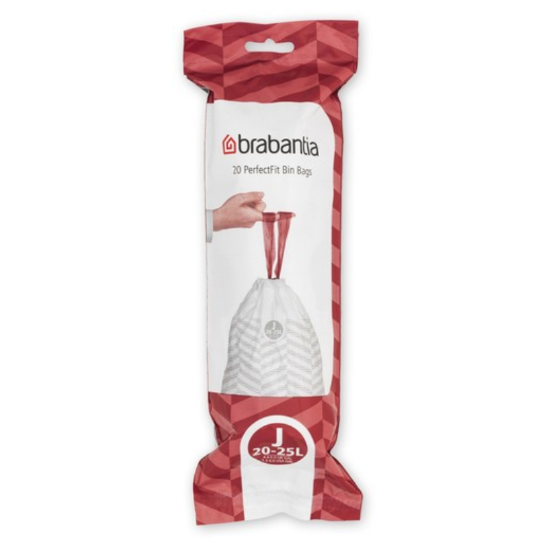 Worki na śmieci 25 l 20 szt. Brabantia białe