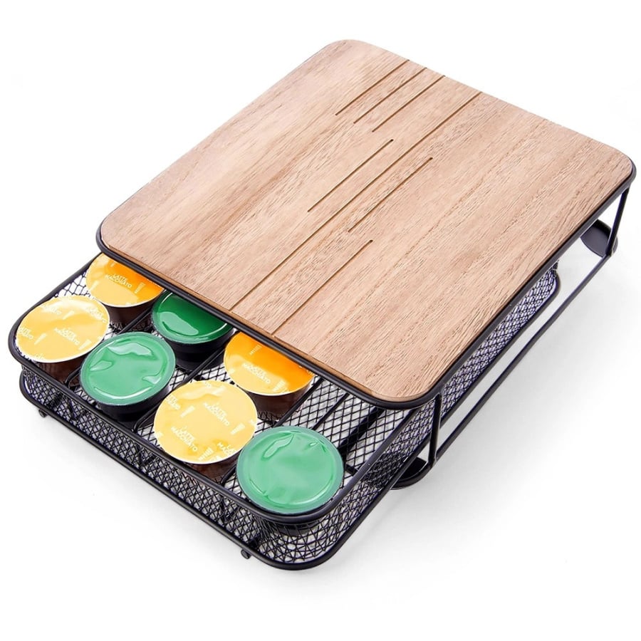 Organizer na kapsułki do kawy metalowy czarny