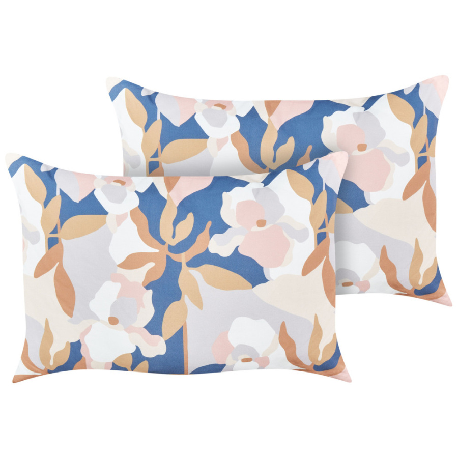 Zestaw 2 poduszek ogrodowych wzór kwiatowy verezzi 40 x 60 cm kolorowy