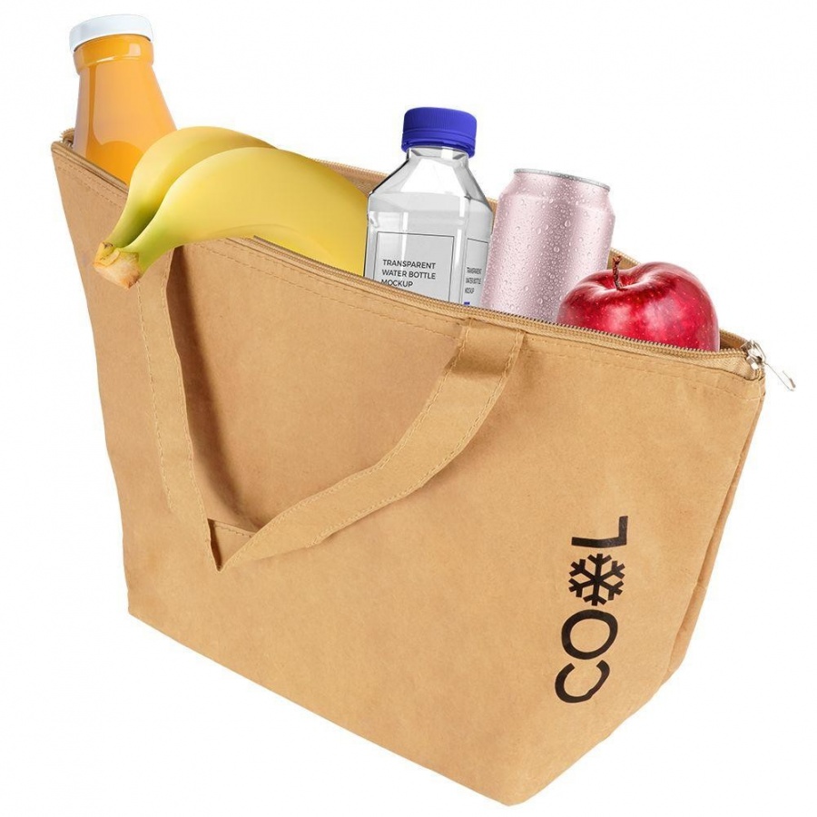 Torba termiczna na zakupy papierowa termoizolacyjna plażowa turystyczna z papieru termicznego 6,8 l