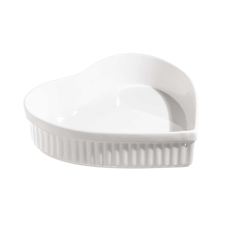 Naczynie do zapiekania cupido serce - biały, 25 cm