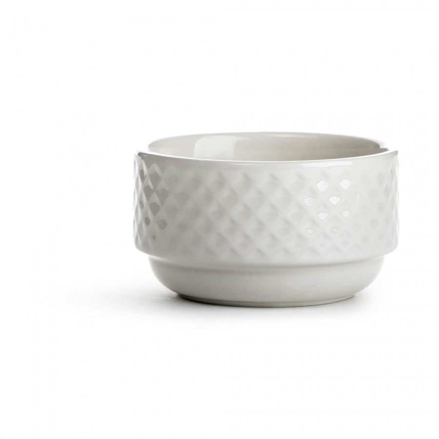 miseczka, biała, ceramika, śred. 12 x 7 cm