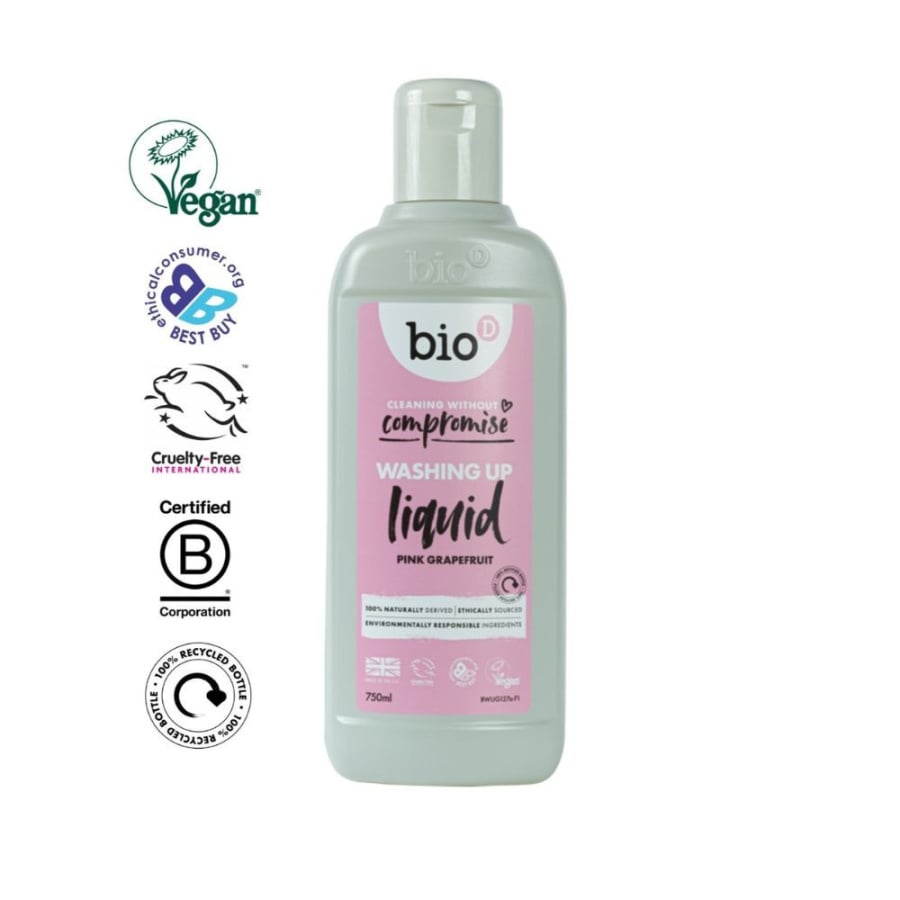 Bio-D, Hipoalergiczny płyn do mycia naczyń, Grejpfrut, 750 ml