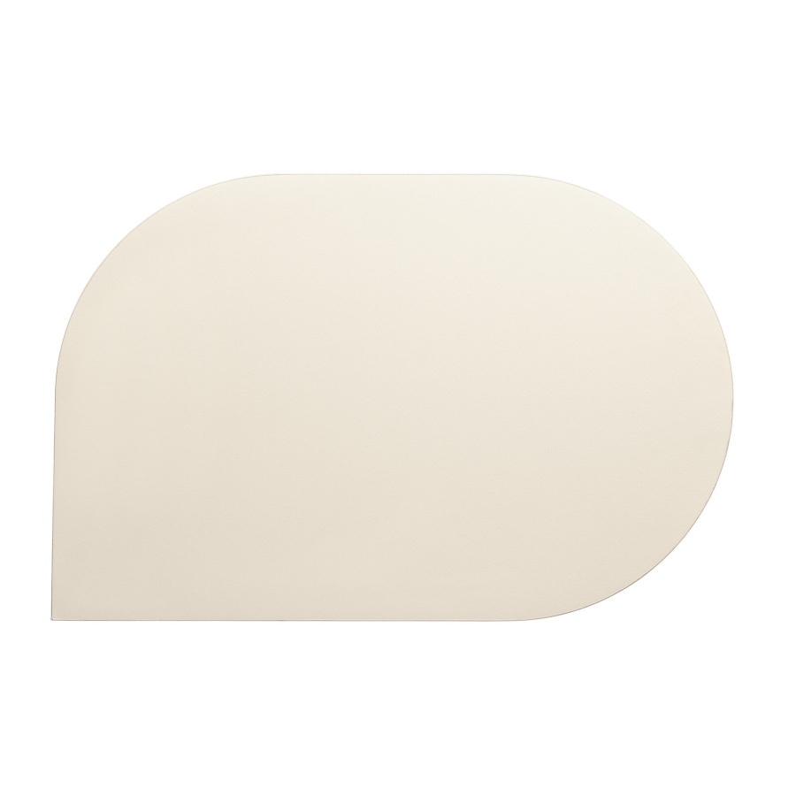 Podkładka na stół, skóra syntetyczna, 45 x 30 cm, biała