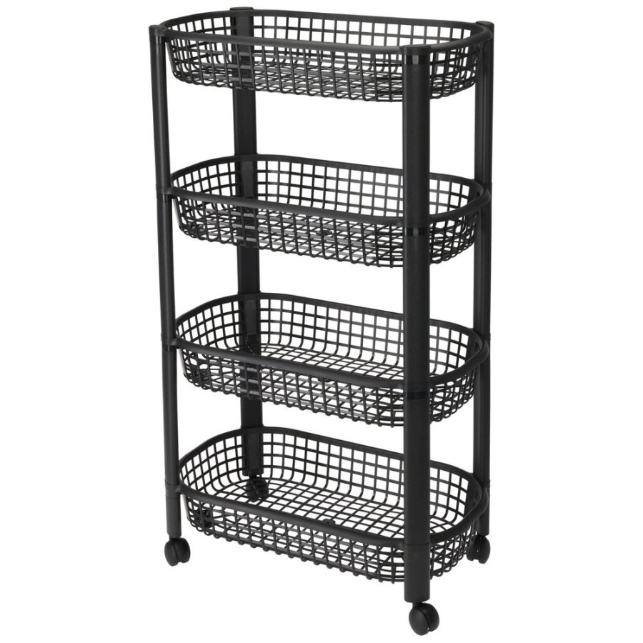 Regał na kółkach 4-poziomowy 46,5x26x79 cm