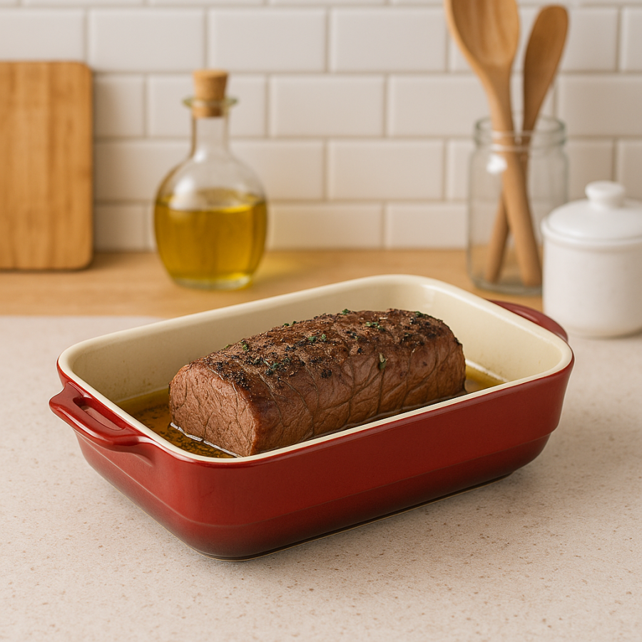 Naczynie żaroodporne 22,5x12,5x6 cm Kela bordowe