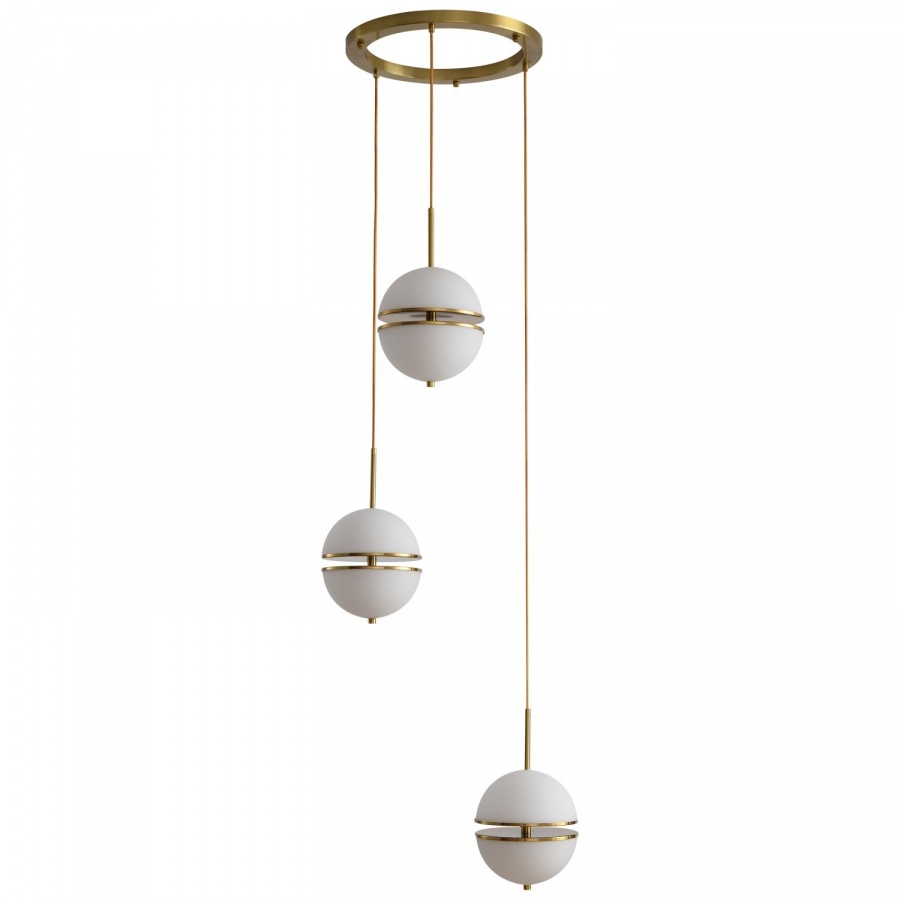 Lampa wisząca sfera-3 led złota 50 cm