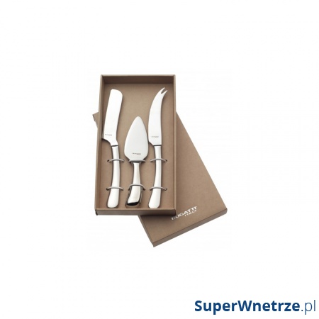 3 częściowy zestaw do sera 30,5x14x3cm Casa Bugatti SETTIMOCIELO srebrny