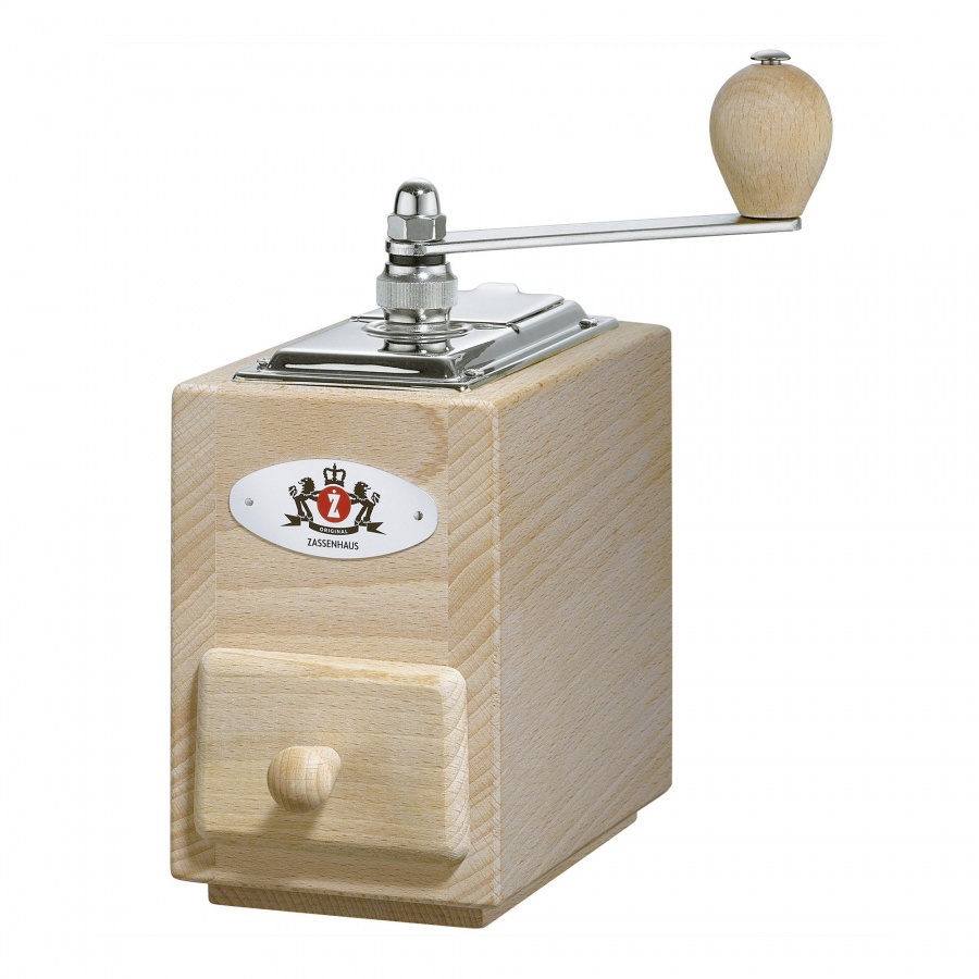 Młynek do kawy, drewno bukowe, 20 x 9 x 14 cm