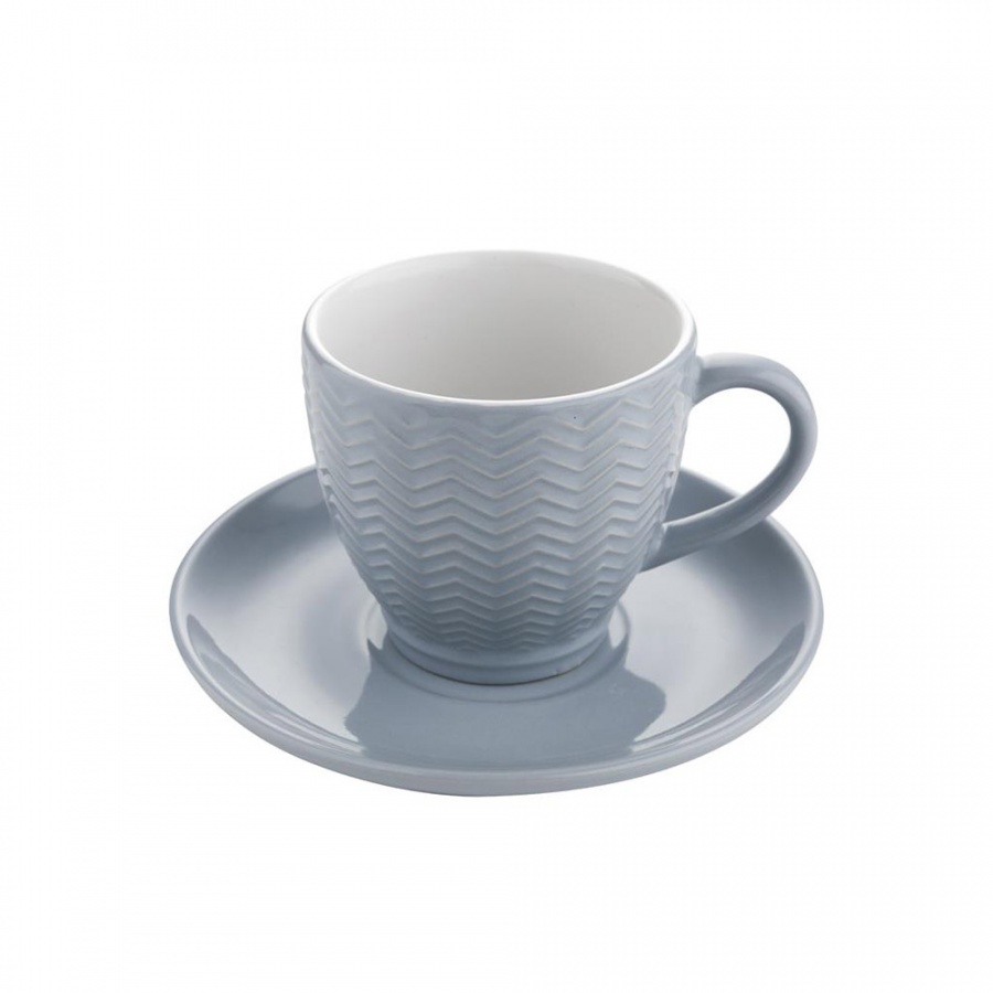 FILIŻANKA ZE SPODKIEM BASIMA 250ML BŁĘKITNA