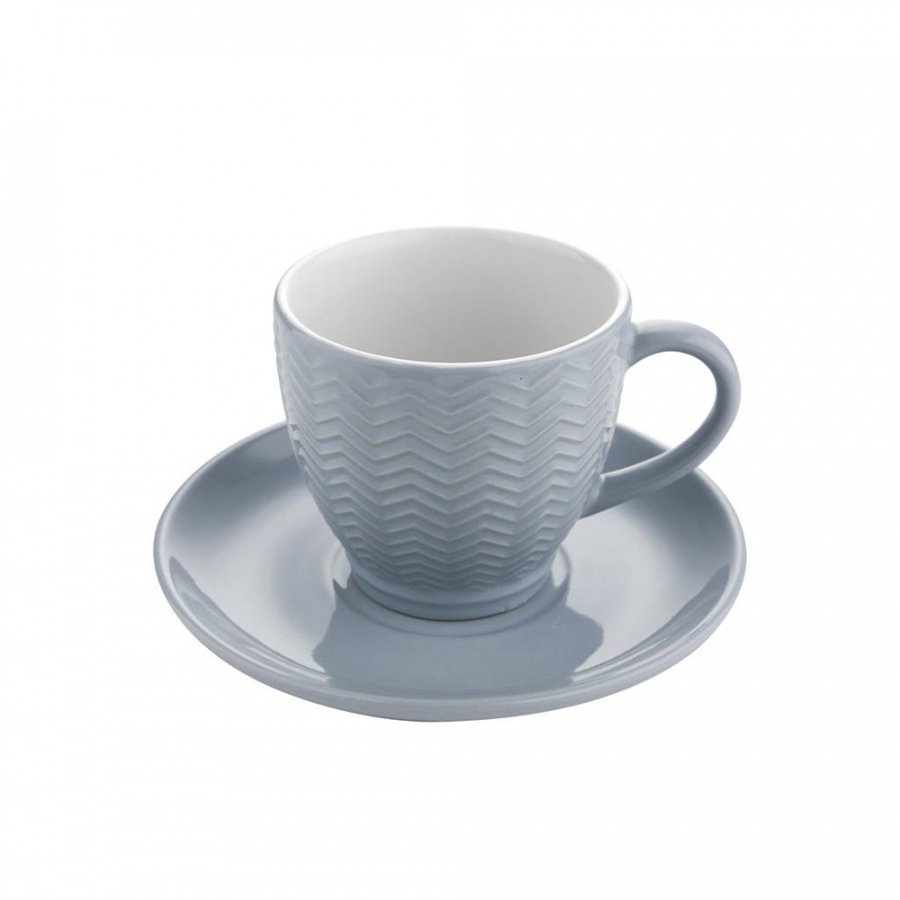 FILIŻANKA ZE SPODKIEM BASIMA 250ML BŁĘKITNA