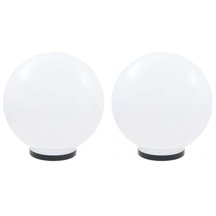 Lampy zewnętrzne LED, 2 szt., kule 40 cm, PMMA
