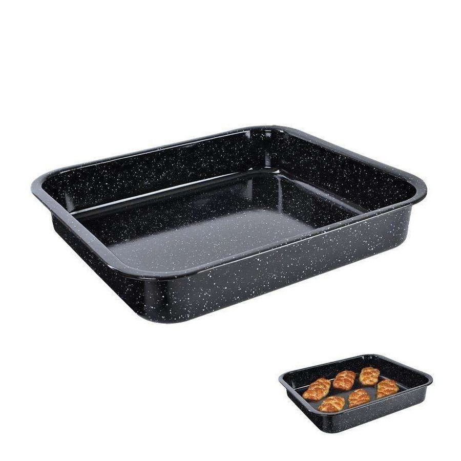 Brytfanna emaliowana, blacha do pieczenia, 41,5x36,5x7 cm