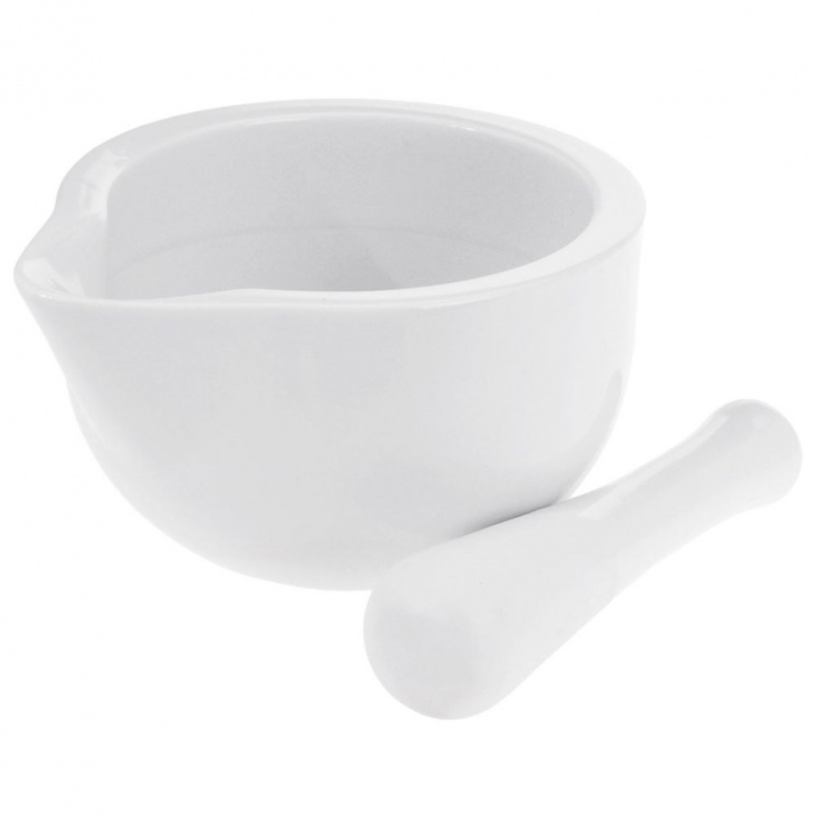 Moździerz do przypraw porcelanowy biały