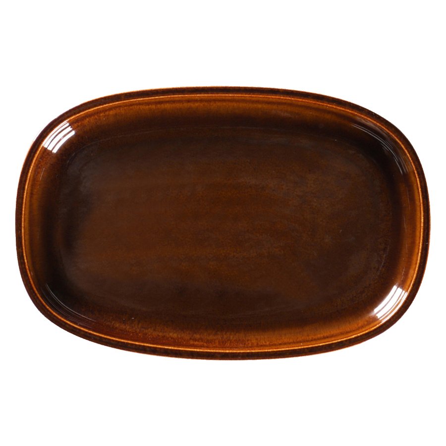 Stone półmisek 23x15 cm bursztynowy