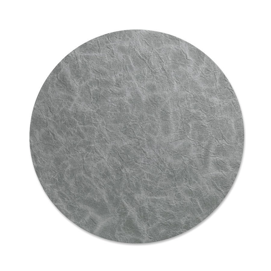 podkładka dekoracyjna, sztuczna skóra, 38 cm, jasnoszara