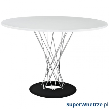 Stół okrągły do jadalni 100cm D2 Cyklon biały