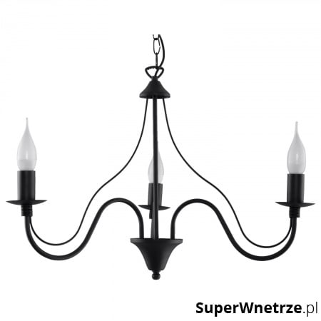 Żyrandol Sollux Lighting Minerwa3 czarny