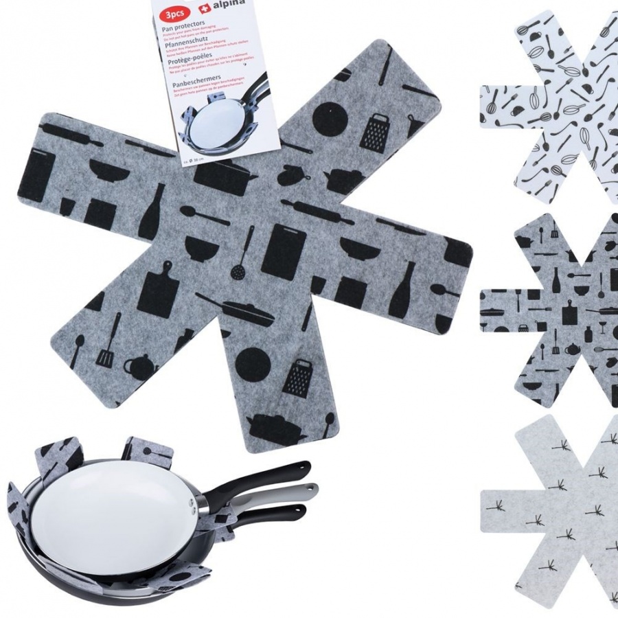 Przekładki ochronne do patelni 3 szt. 38 cm