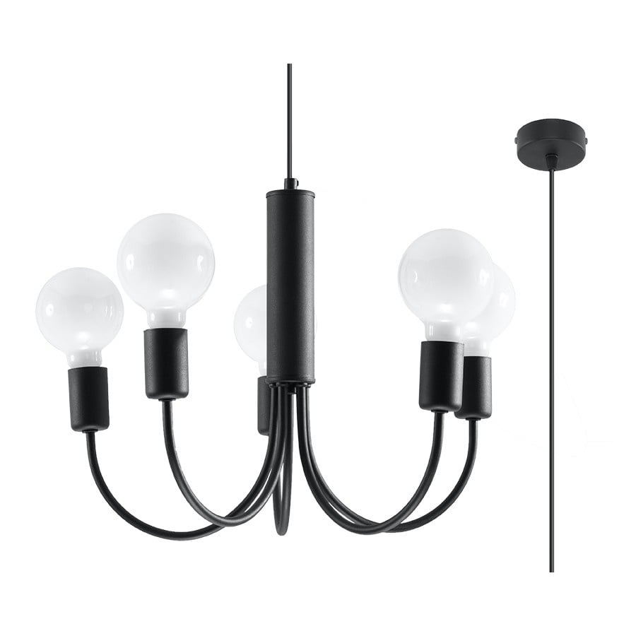 Żyrandol PICCOLO 5 czarny