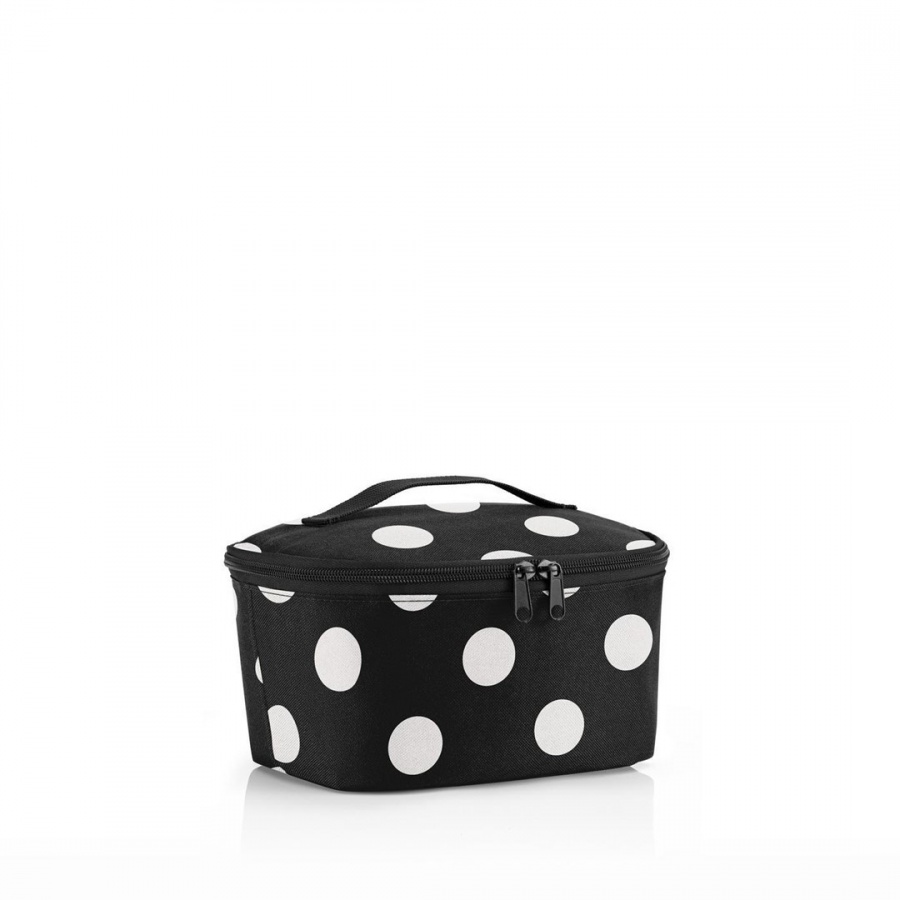 Torba coolerbag s pocket, dots white