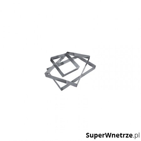 Rant prostokątny 59x39 cm, stal nierdzewna