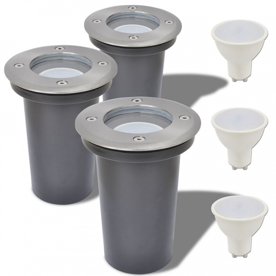 Lampy najazdowe LED, 3 szt., okrągłe