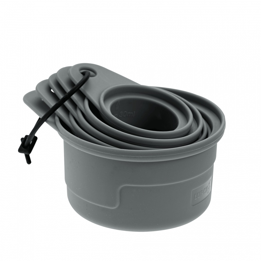 zestaw miarek silikonowych, 5 szt., szare