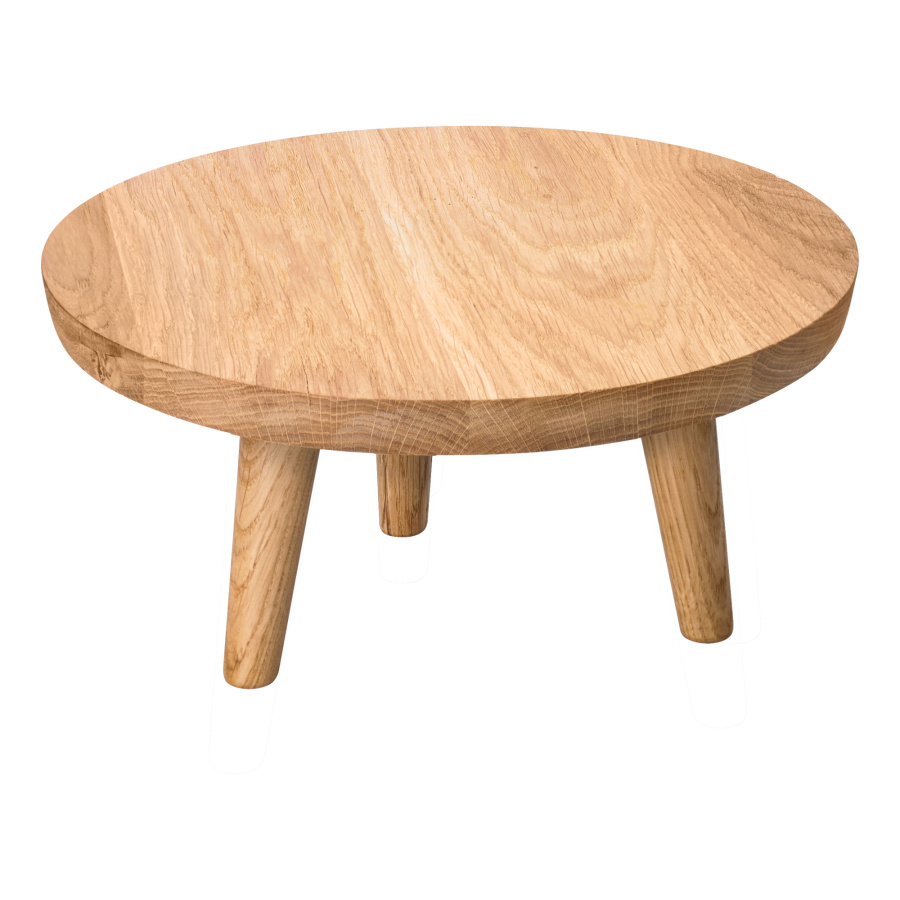 Podstawa dębowa okrągła niska, śr. 28 cm