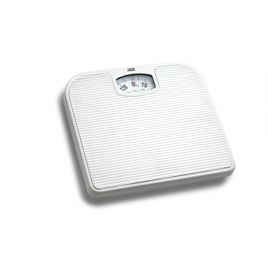 Mechaniczna waga łazienkowa 27x24 cm ADE biała