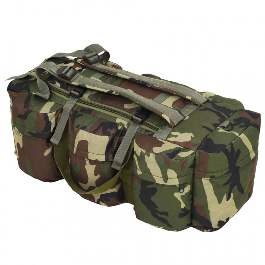 Torba wojskowa 3w1, worek w stylu militarnym, 120 L, moro