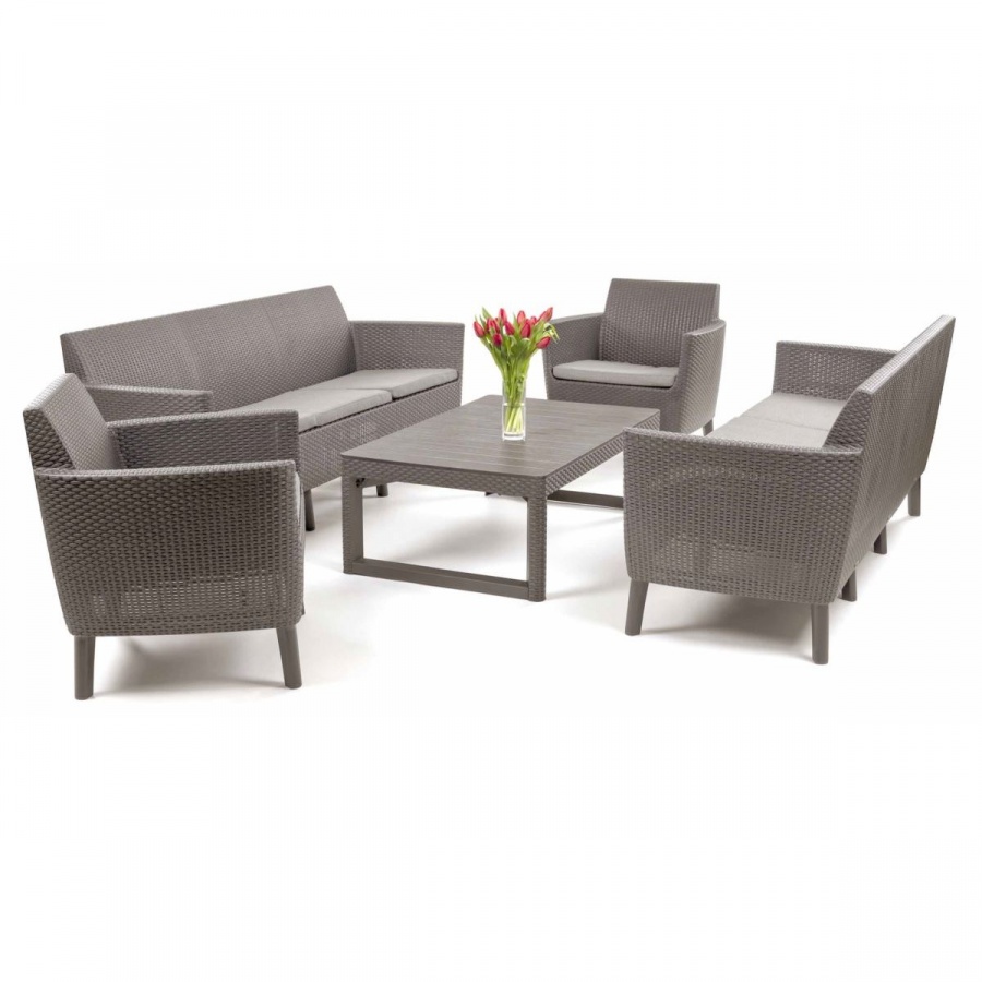 Zestaw salemo fiesta max lyon 8-os. : kolor - cappuccino/piasek