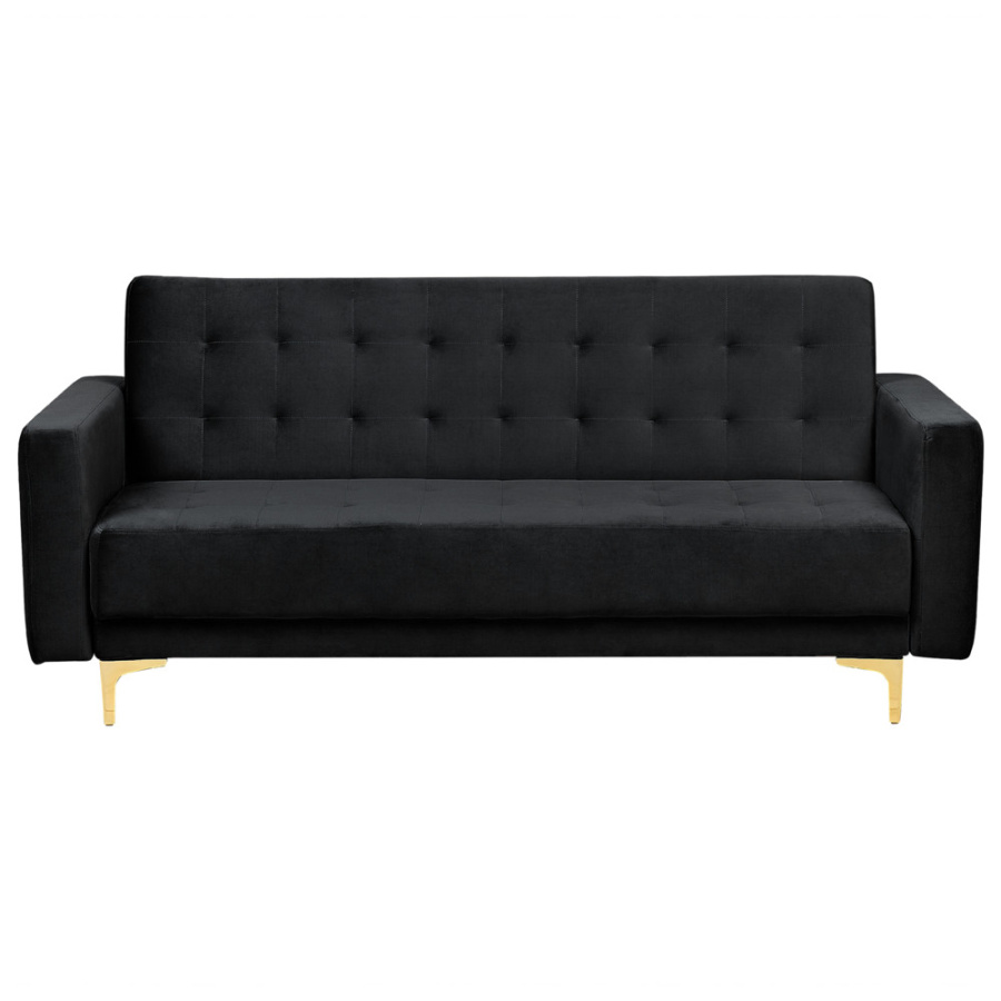 Sofa trzyosobowa aberdeen czarny welur