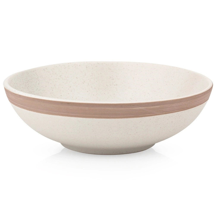 Talerz obiadowy głęboki ceramiczny beżowy arthena beige 20 cm, 900 ml