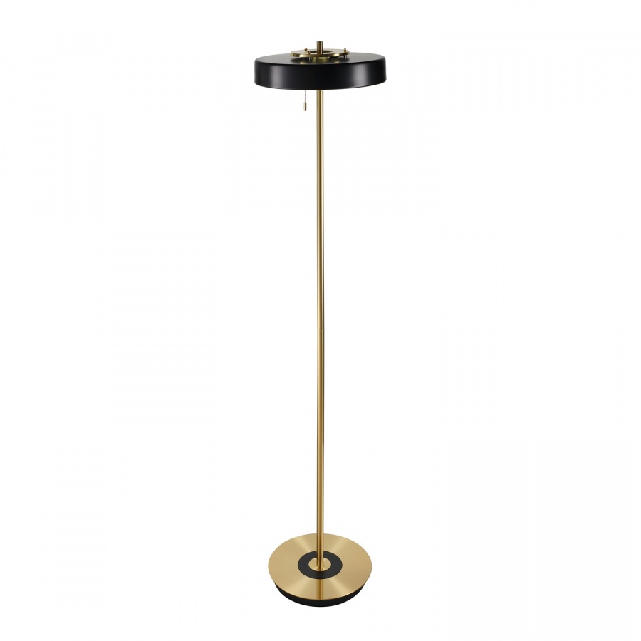 Lampa podłogowa artdeco czarno - złota 162 cm